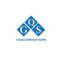 GQS letter logo design on white background. GQS creative initials letter logo concept. GQS letter design. vector