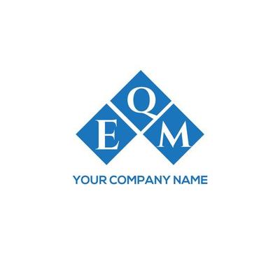 EQM letter logo design on white background. EQM creative initials letter logo concept. EQM letter design.