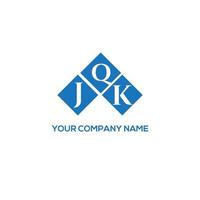 diseño de logotipo de letra jqk sobre fondo blanco. concepto de logotipo de letra de iniciales creativas jqk. diseño de letras jqk. vector