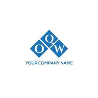 OQW creative initials letter logo concept. OQW letter design.OQW letter logo design on white background. OQW creative initials letter logo concept. OQW letter design. vector