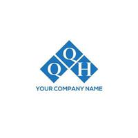 QQH letter logo design on white background. QQH creative initials letter logo concept. QQH letter design. vector