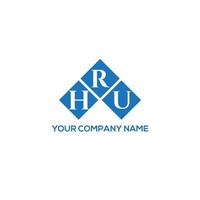 . concepto de logotipo de letra de iniciales creativas hru. hru letter design.hru letter logo design sobre fondo blanco. concepto de logotipo de letra de iniciales creativas hru. diseño de letras hru. vector
