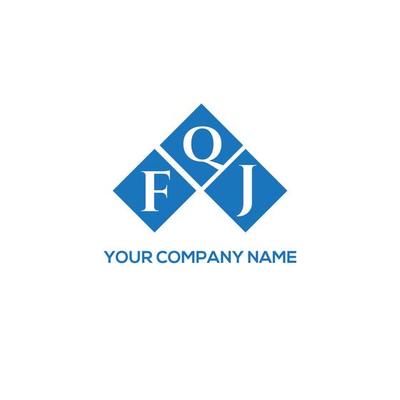 FQJ letter logo design on white background. FQJ creative initials letter logo concept. FQJ letter design.