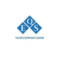 diseño de logotipo de letra eqs sobre fondo blanco. concepto de logotipo de letra inicial creativa eqs. diseño de letras eqs. vector
