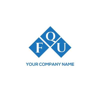 FQU letter logo design on white background. FQU creative initials letter logo concept. FQU letter design.