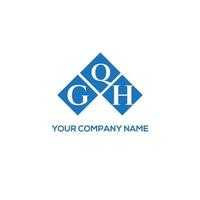 GQH letter logo design on white background. GQH creative initials letter logo concept. GQH letter design. vector