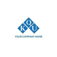 KQU letter logo design on white background. KQU creative initials letter logo concept. KQU letter design. vector
