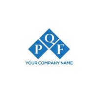 PQF letter logo design on white background. PQF creative initials letter logo concept. PQF letter design. vector