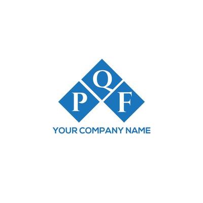 PQF letter logo design on white background. PQF creative initials letter logo concept. PQF letter design.