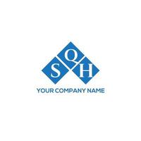 SQH letter logo design on white background. SQH creative initials letter logo concept. SQH letter design. vector