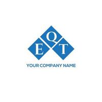 EQT letter logo design on white background. EQT creative initials letter logo concept. EQT letter design. vector