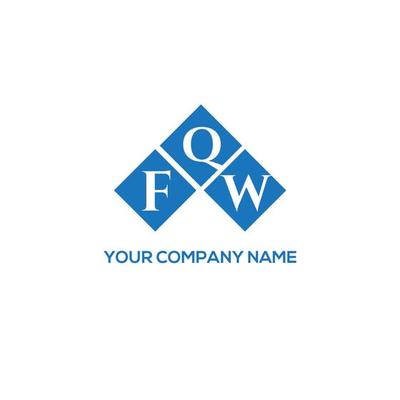 FQW letter logo design on white background. FQW creative initials letter logo concept. FQW letter design.