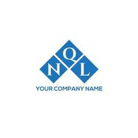 NQL letter logo design on white background. NQL creative initials letter logo concept. NQL letter design. vector