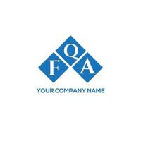 FQA letter logo design on white background. FQA creative initials letter logo concept. FQA letter design. vector