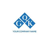 GQK letter logo design on white background. GQK creative initials letter logo concept. GQK letter design. vector