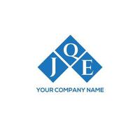 JQE letter logo design on white background. JQE creative initials letter logo concept. JQE letter design. vector