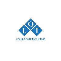 diseño de logotipo de letra lqt sobre fondo blanco. concepto de logotipo de letra de iniciales creativas lqt. diseño de letra lqt. vector