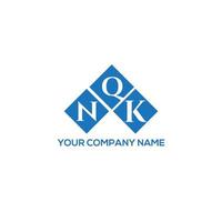 NQK letter logo design on white background. NQK creative initials letter logo concept. NQK letter design. vector