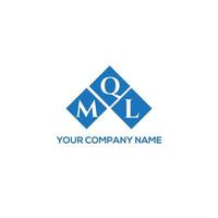 MQL letter logo design on white background. MQL creative initials letter logo concept. MQL letter design. vector