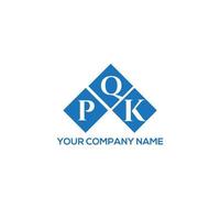 diseño de logotipo de letra pqk sobre fondo blanco. concepto de logotipo de letra de iniciales creativas pqk. diseño de letras pqk. vector
