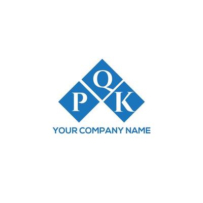 PQK letter logo design on white background. PQK creative initials letter logo concept. PQK letter design.