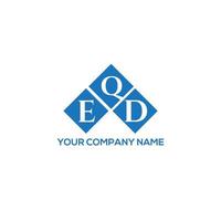 QED letter logo design on white background. QED creative initials letter logo concept. QED letter design. vector