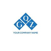 diseño de logotipo de letra gqz sobre fondo blanco. concepto de logotipo de letra de iniciales creativas gqz. diseño de letras gqz. vector