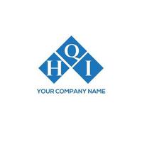 diseño de logotipo de letra hqi sobre fondo blanco. concepto de logotipo de letra de iniciales creativas hqi. diseño de letras hqi. vector