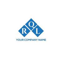 RQL letter logo design on white background. RQL creative initials letter logo concept. RQL letter design. vector
