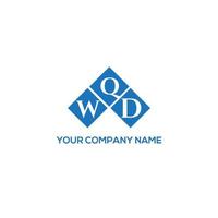 WQD letter logo design on white background. WQD creative initials letter logo concept. WQD letter design. vector