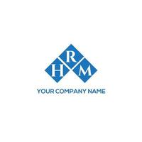 HRM letter logo design on white background. HRM creative initials letter logo concept. HRM letter design. vector