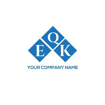 EQK letter logo design on white background. EQK creative initials letter logo concept. EQK letter design.