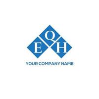 EQH letter logo design on white background. EQH creative initials letter logo concept. EQH letter design. vector