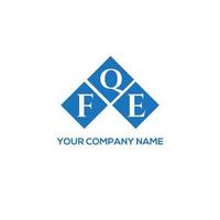 FQE letter logo design on white background. FQE creative initials letter logo concept. FQE letter design. vector