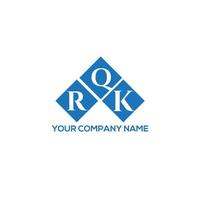 diseño de logotipo de letra rqk sobre fondo blanco. concepto de logotipo de letra de iniciales creativas rqk. diseño de letras rqk. vector