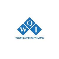 WQI letter logo design on white background. WQI creative initials letter logo concept. WQI letter design. vector
