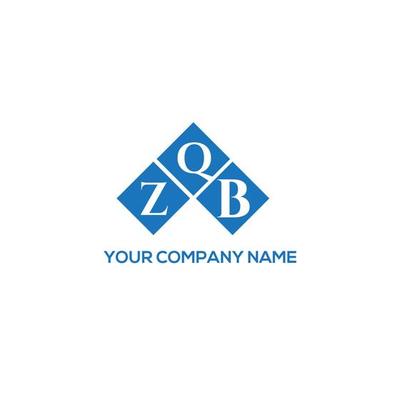 ZQB letter logo design on white background. ZQB creative initials letter logo concept. ZQB letter design.