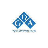 diseño de logotipo de letra gqa sobre fondo blanco. concepto de logotipo de letra de iniciales creativas gqa. diseño de letras gqa. vector