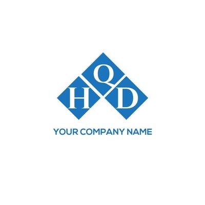 HQD letter logo design on white background. HQD creative initials letter logo concept. HQD letter design.