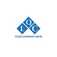 LQC letter logo design on white background. LQC creative initials letter logo concept. LQC letter design. vector