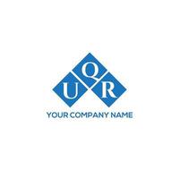 UQR letter logo design on white background. UQR creative initials letter logo concept. UQR letter design. vector