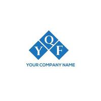 YQF letter logo design on white background. YQF creative initials letter logo concept. YQF letter design. vector
