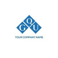 GQU letter logo design on white background. GQU creative initials letter logo concept. GQU letter design. vector