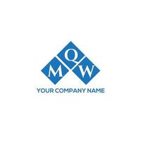 MQW letter logo design on white background. MQW creative initials letter logo concept. MQW letter design. vector