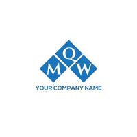 MQW letter logo design on white background. MQW creative initials letter logo concept. MQW letter design. vector