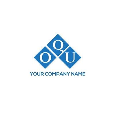 OQU letter logo design on white background. OQU creative initials letter logo concept. OQU letter design.