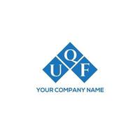 UQF letter logo design on white background. UQF creative initials letter logo concept. UQF letter design. vector