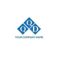 QQD letter logo design on white background. QQD creative initials letter logo concept. QQD letter design. vector
