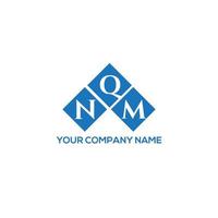 NQM letter logo design on white background. NQM creative initials letter logo concept. NQM letter design. vector