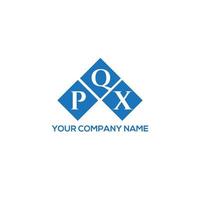 PQX letter logo design on white background. PQX creative initials letter logo concept. PQX letter design. vector